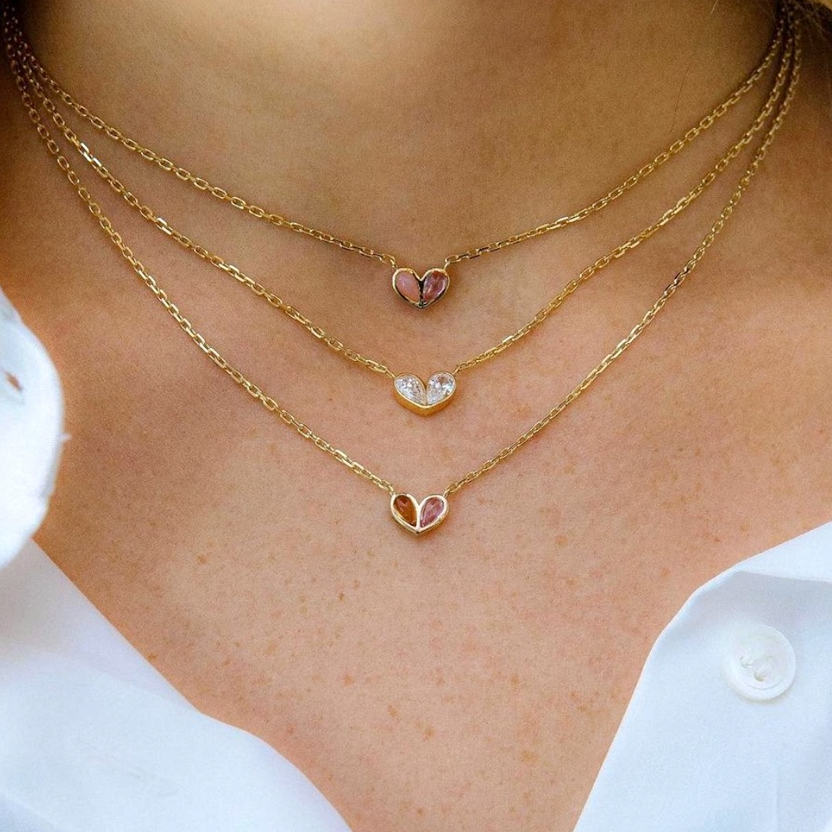 Gold, Malachite, Pink Quartz, Chrysoprase and Diamond Monogram Sautoir  Detachable Necklace