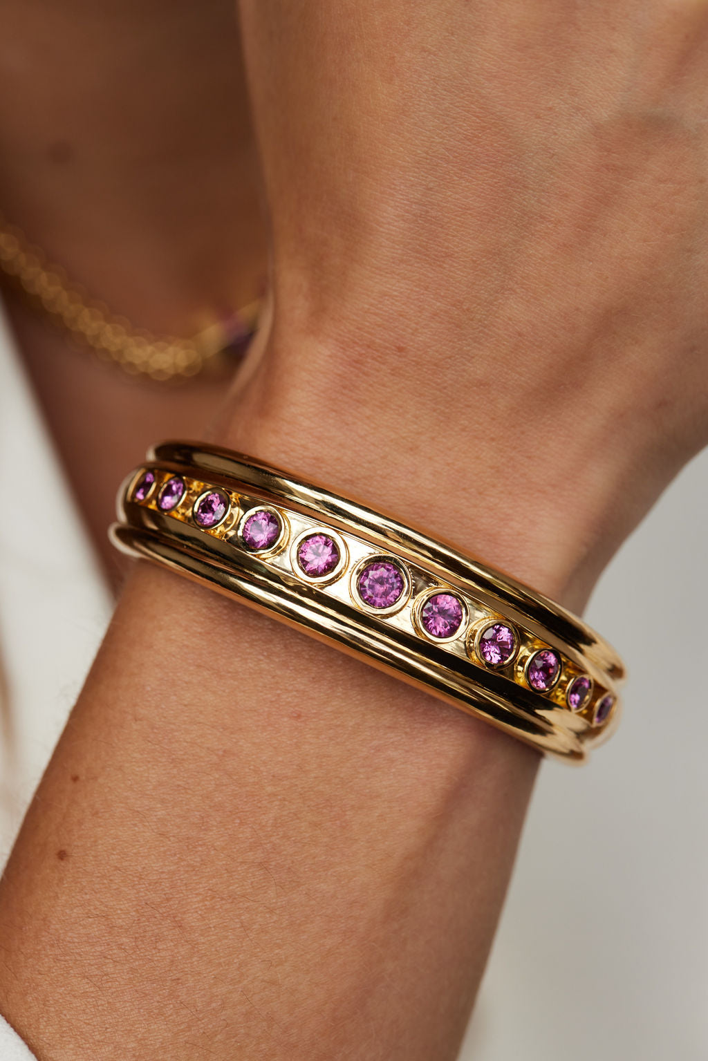 Unheated Mozambique Ruby Bangle
