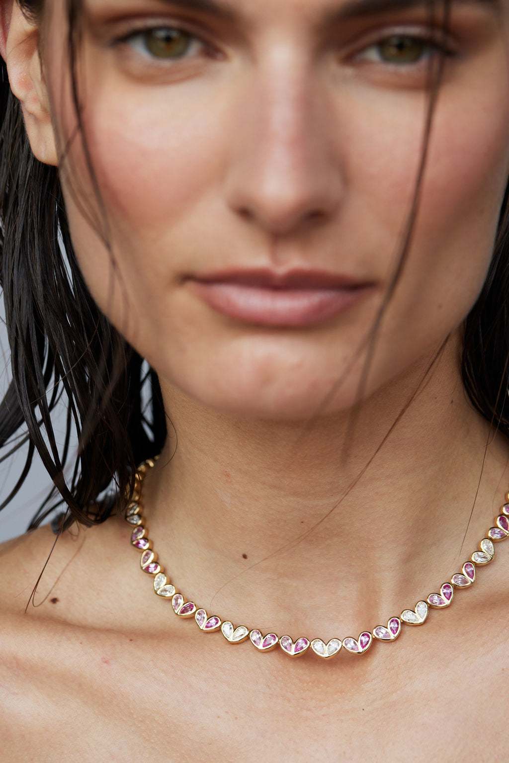 Sweetheart Tennis Necklace Diamond