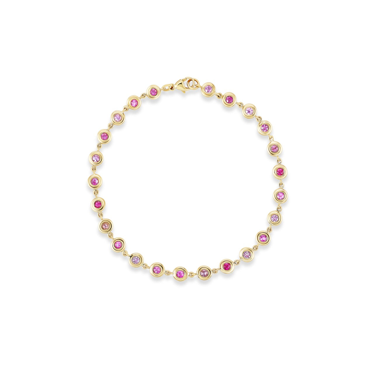 Tennis Double Bubble Bezel Bracelet 2mm