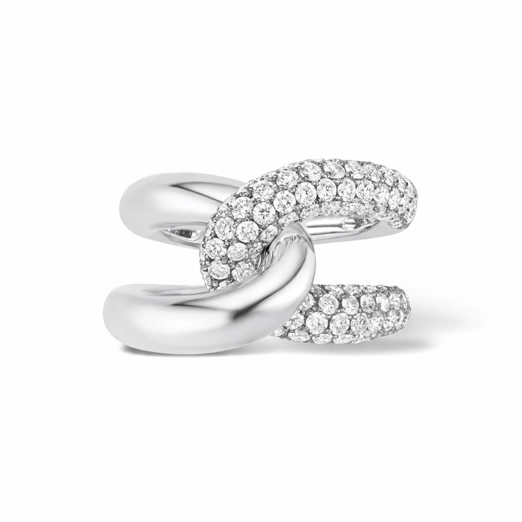Intertwin Ring 18k Gold & Diamond
