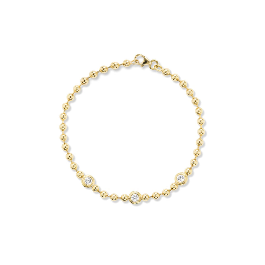 Double Bubble Bezel Diamond Bracelet