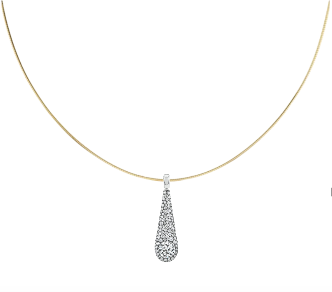 Technicolor Diamond Pindrop Pendant