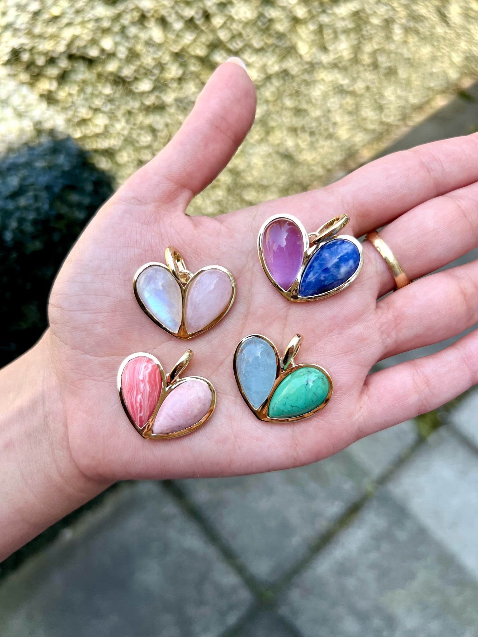 Mega Sweetheart Ethiopian Opal x Rhodochrosite Pendant