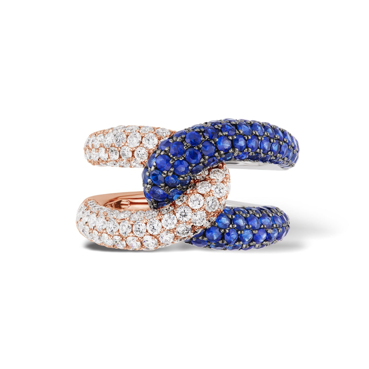 Intertwin Half Blue Sapphire