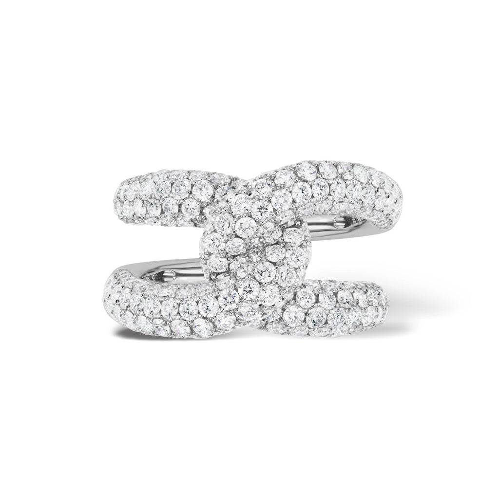 Intertwin Ring Diamond & Diamond