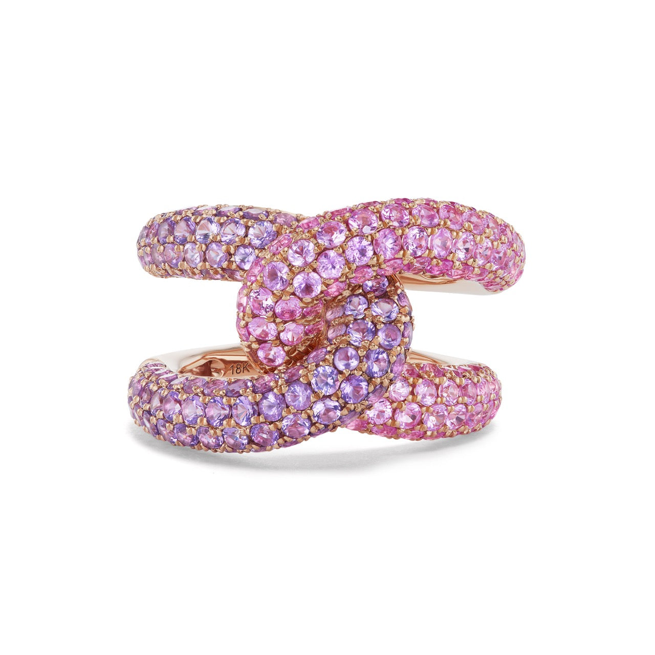 Intertwin Ring Amethyst & Pink Sapphire