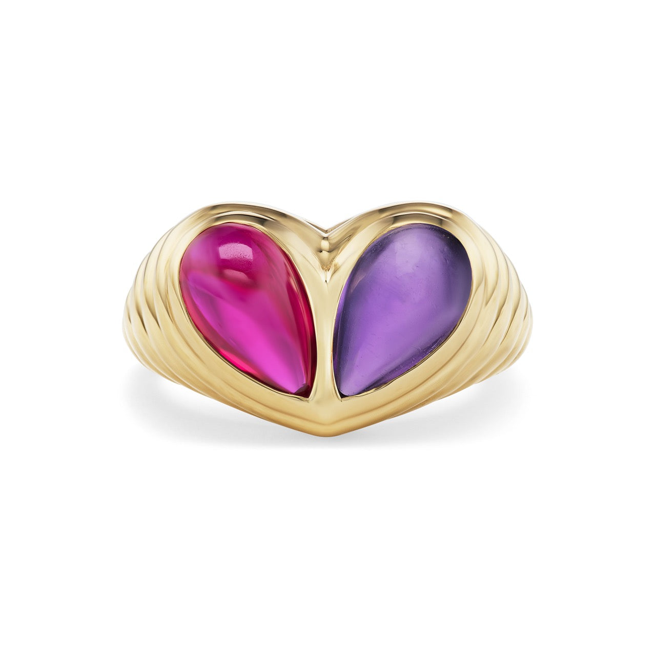 Jumbo Sweetheart Ring Amethyst & Rubellite