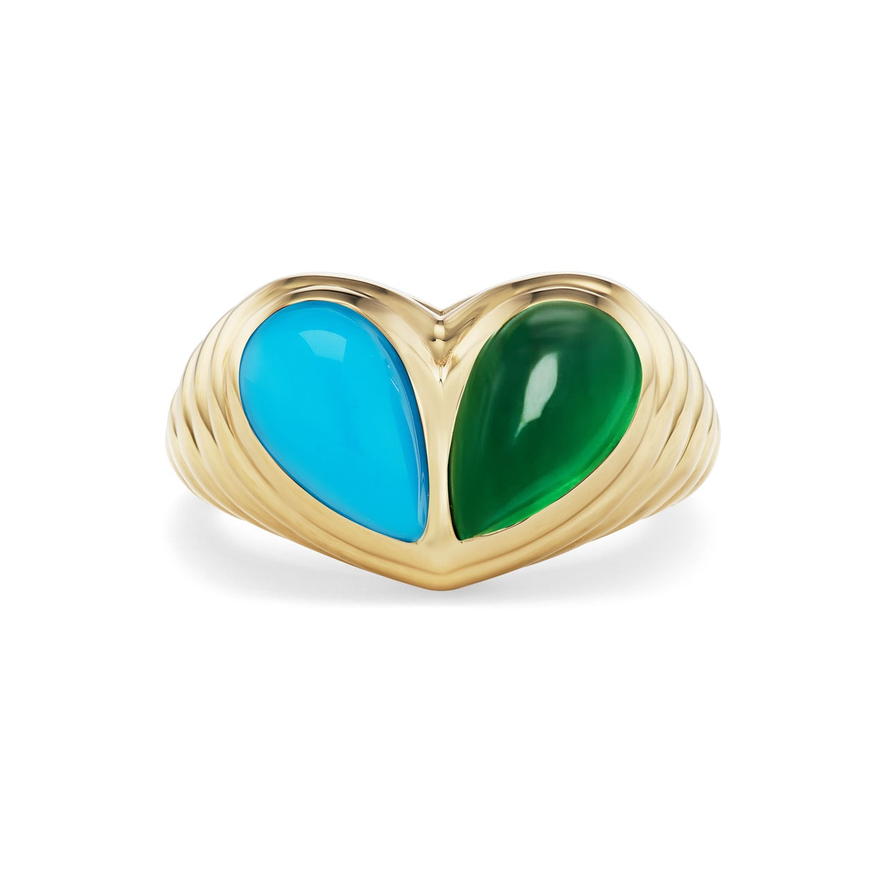 Jumbo Sweetheart Ring Turquoise & Emerald