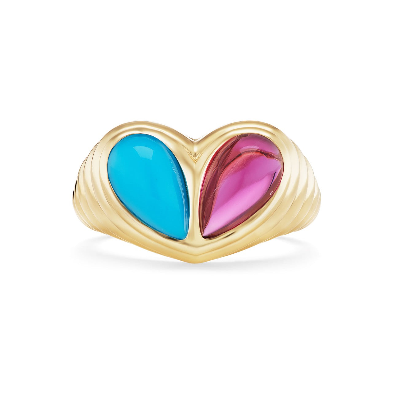 Jumbo Sweetheart Ring Turquoise & Rubellite