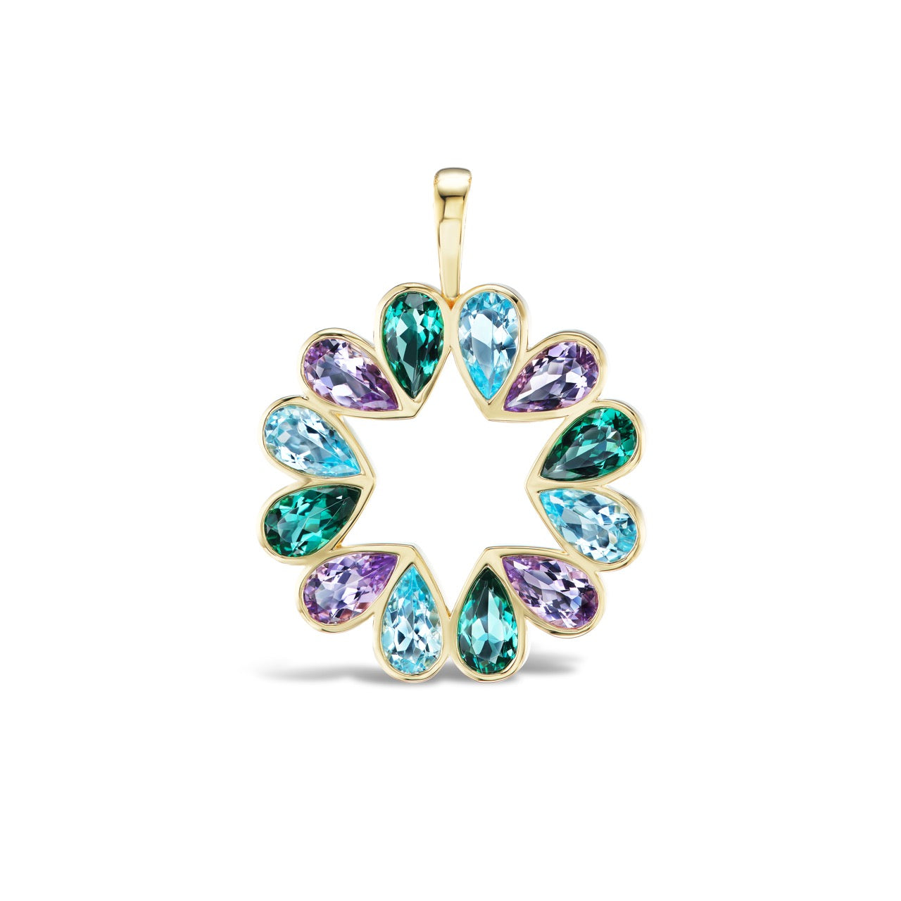 Jumbo Queen B Blue Topaz x Green Quartz x Amethyst