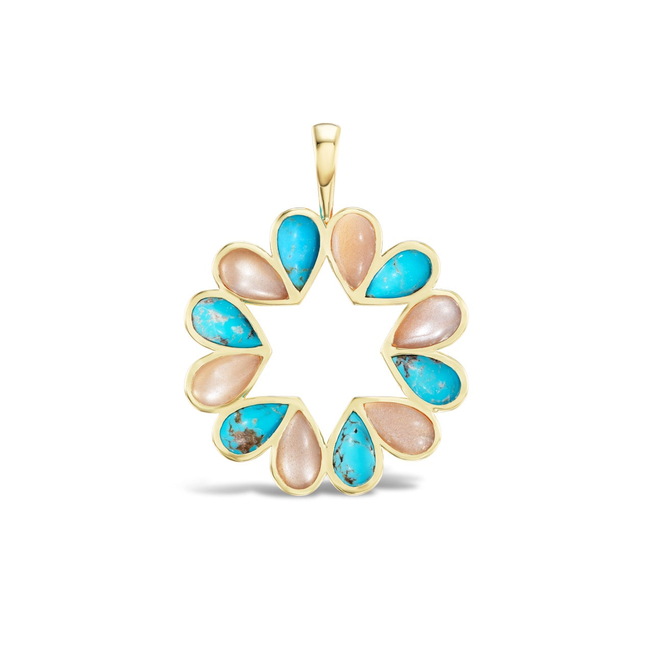 Jumbo Queen B Turquoise x Peach Moonstone