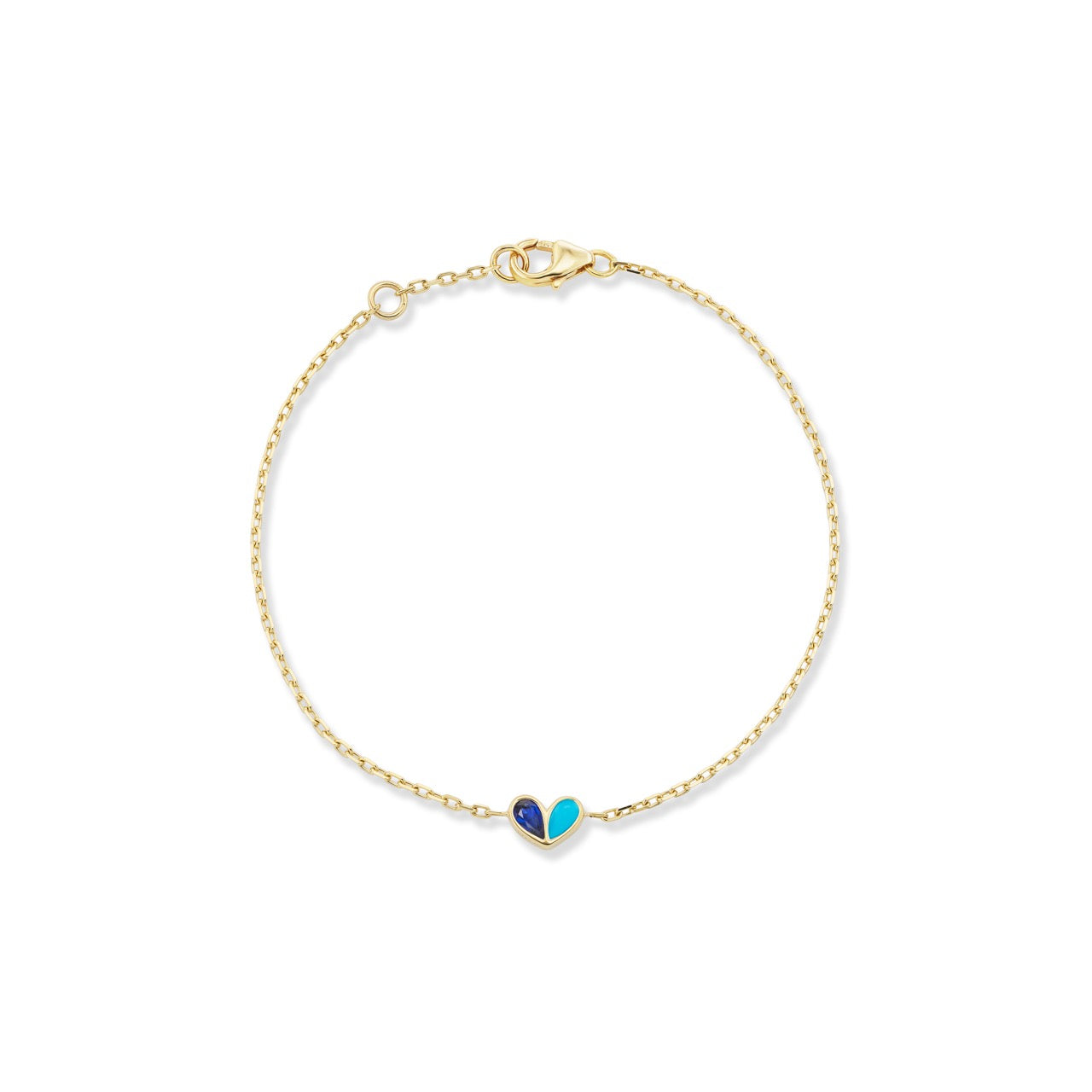 Mini Sweetheart Bracelet Blue Sapphire & Turquoise