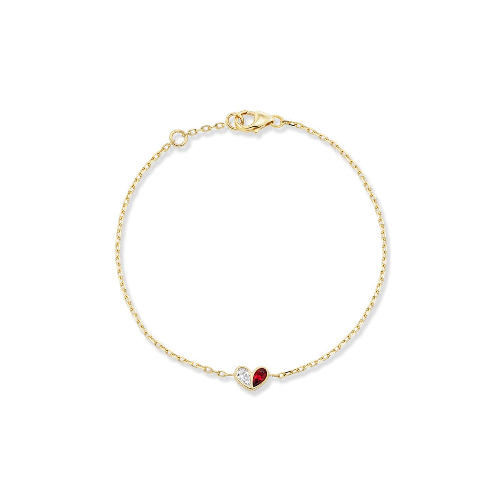 Mini Sweetheart Bracelet Diamond & Ruby