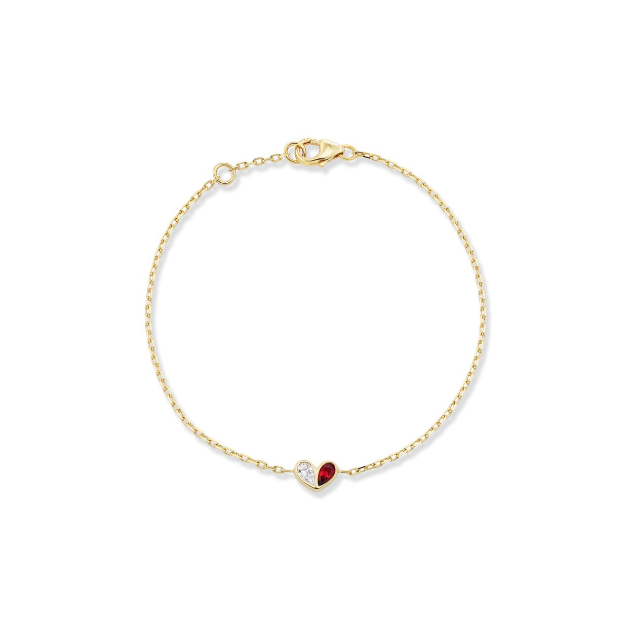 Mini Sweetheart Bracelet Diamond & Ruby
