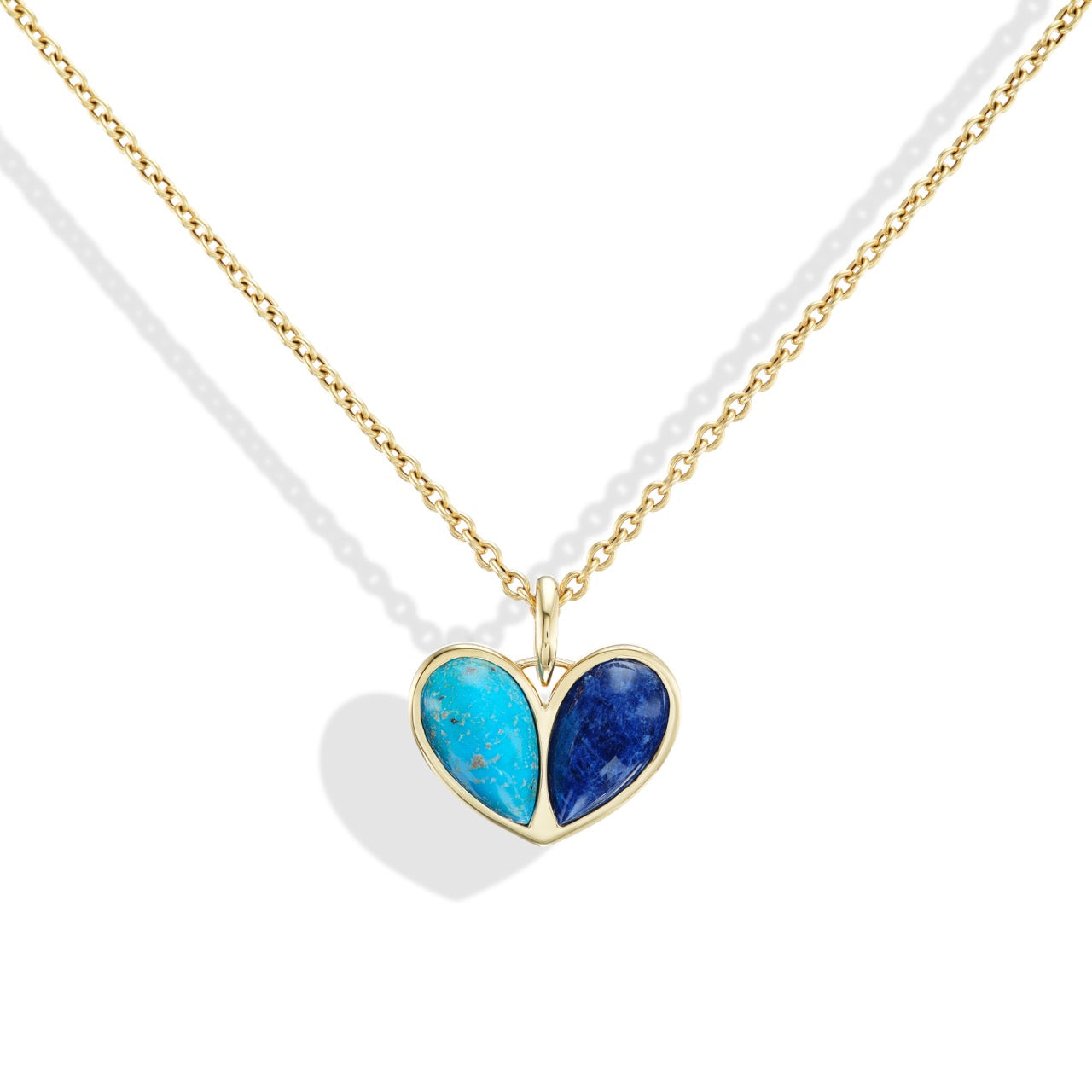 Mega Sweetheart Turquoise x Sodalite Pendant