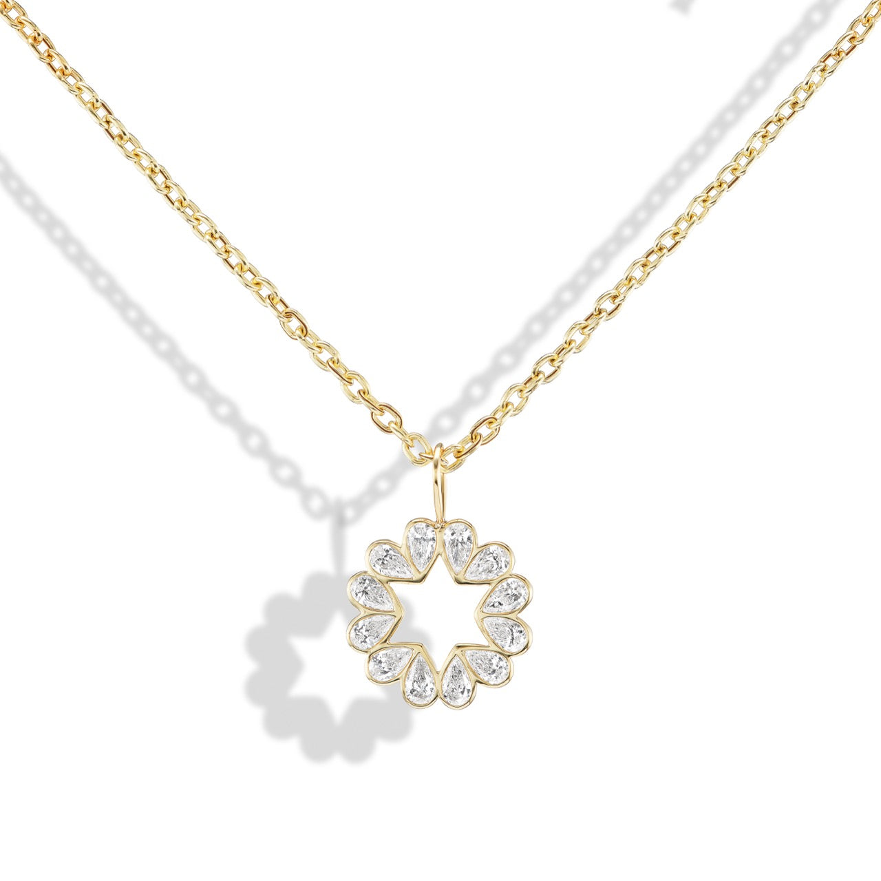 Jewish Star Diamond Petite Queen B Pendant