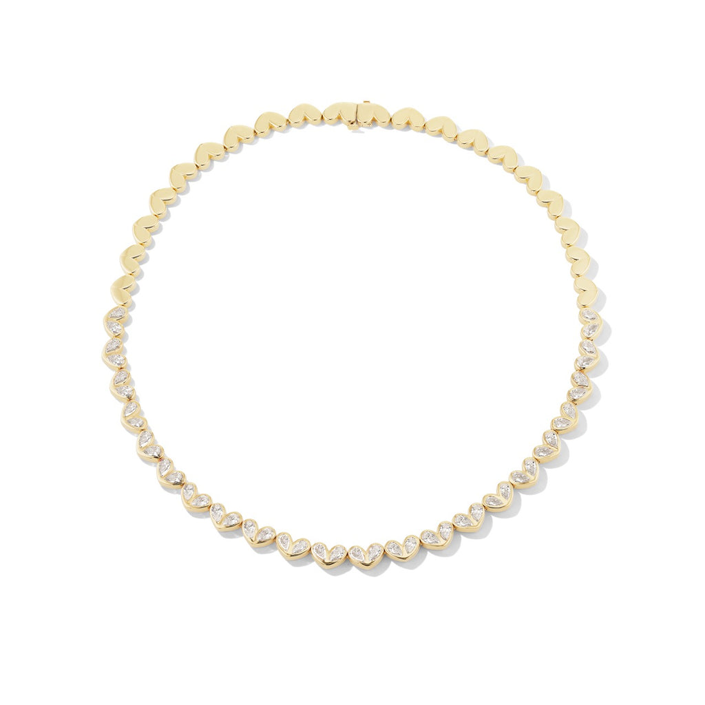 Sweetheart Tennis Necklace Diamond