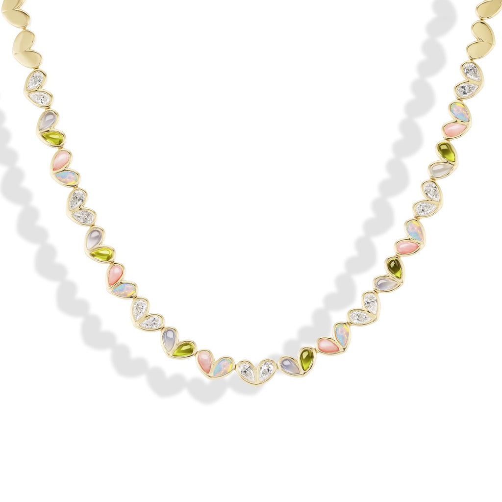 Sweetheart Tennis Necklace Pastels