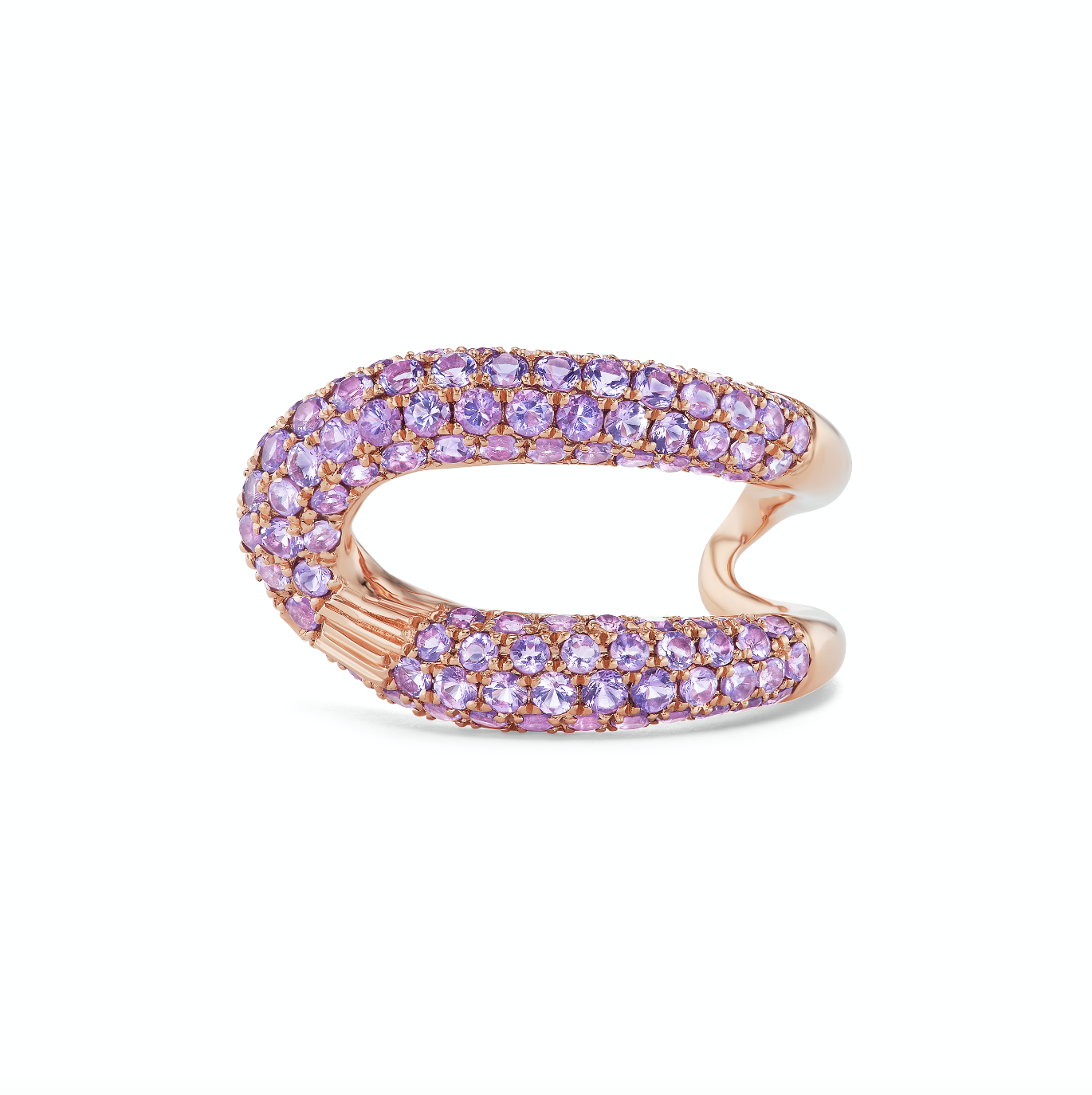 Intertwin Half Purple Amethyst