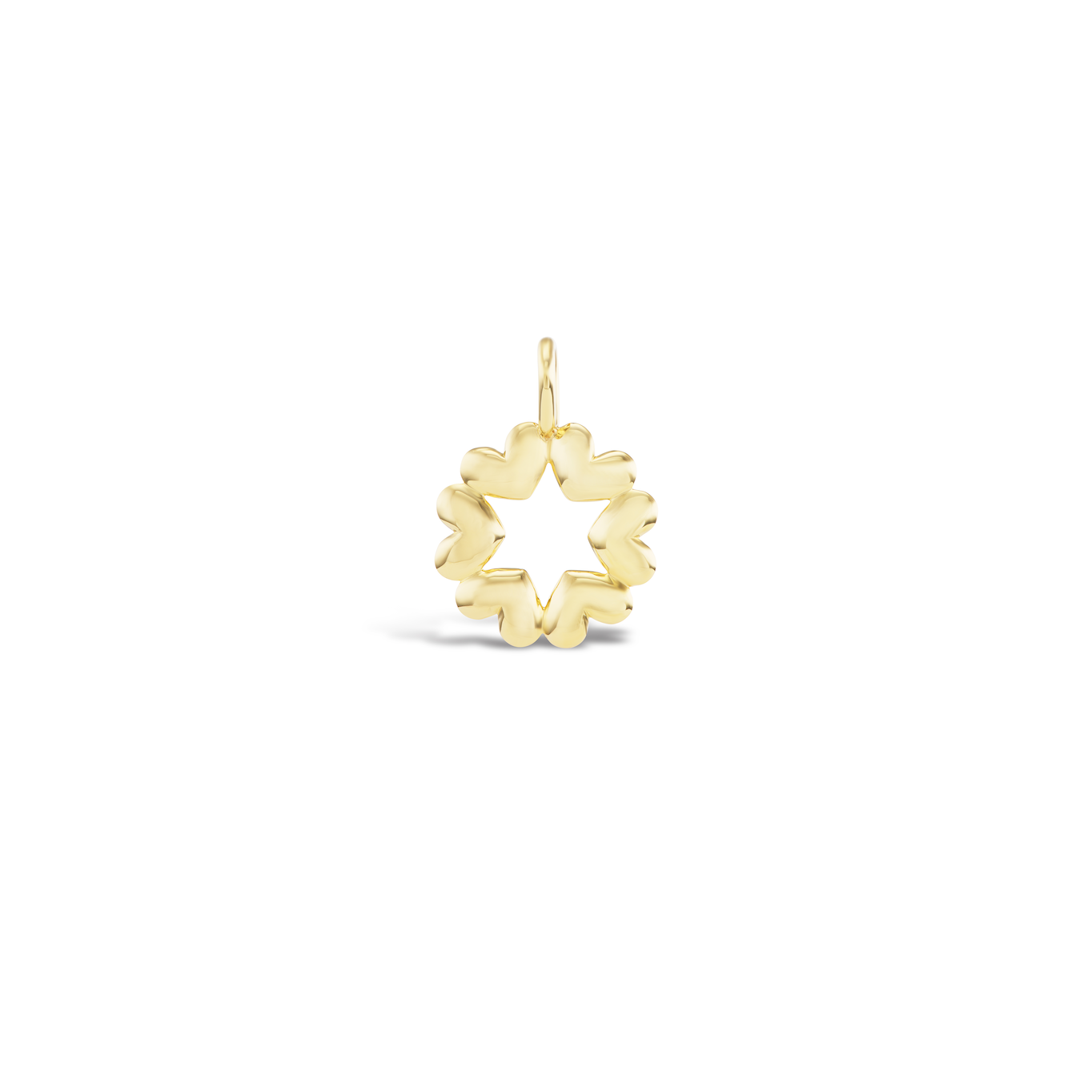 Jewish Star Solid Gold Petite Queen B Pendant