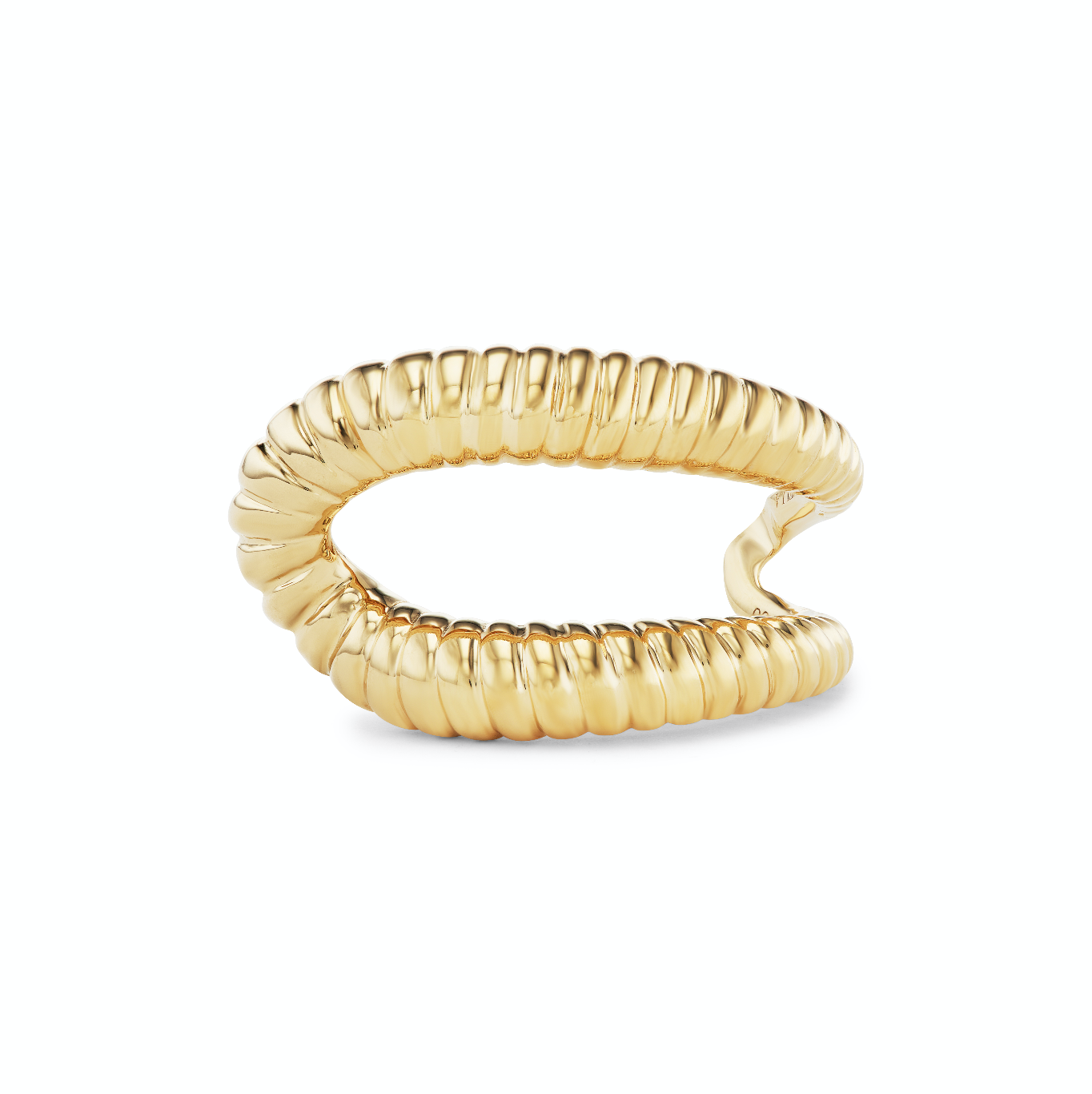 Intertwin Half Ridged 18K Gold