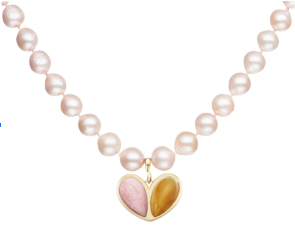 Mega Sweetheart Pink Opal x Yellow Jasper on Pearls