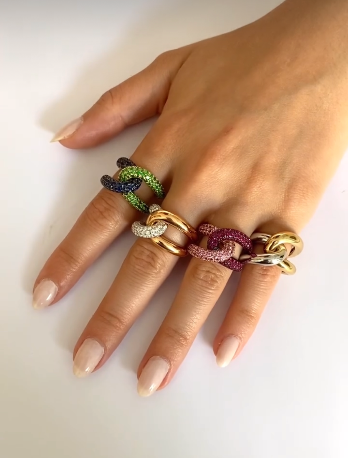 Intertwin Ring Ruby & 18k Gold