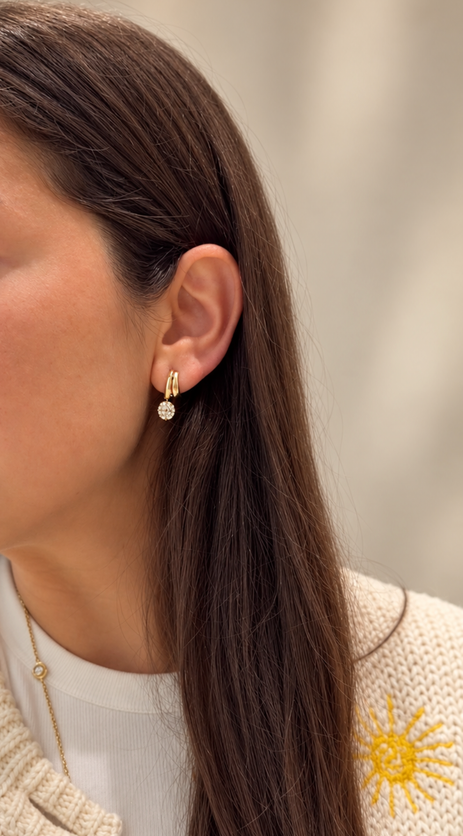 Diamond Slim Mira Earrings