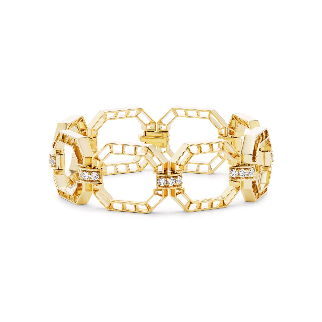 Small Skeleton Diamond Link Bracelet