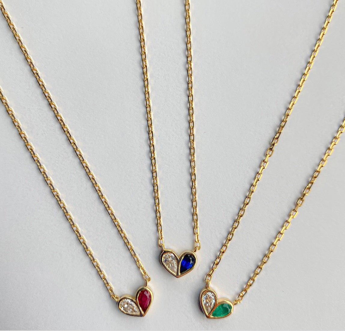 Sweetheart Necklace Diamond & Ruby