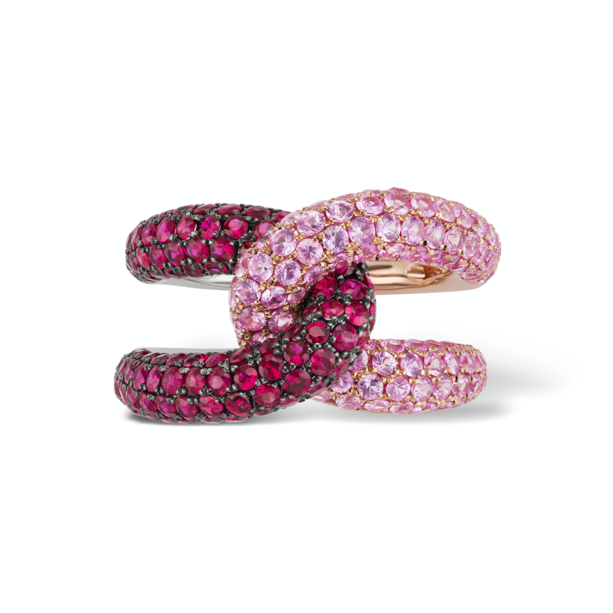 Intertwin Ring Pink Sapphire & Ruby