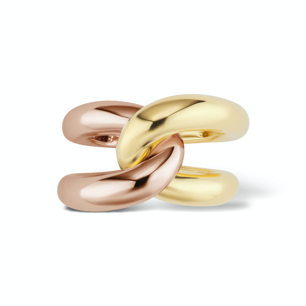 Intertwin Ring 18k Gold & 18k Gold – Gemella Jewels